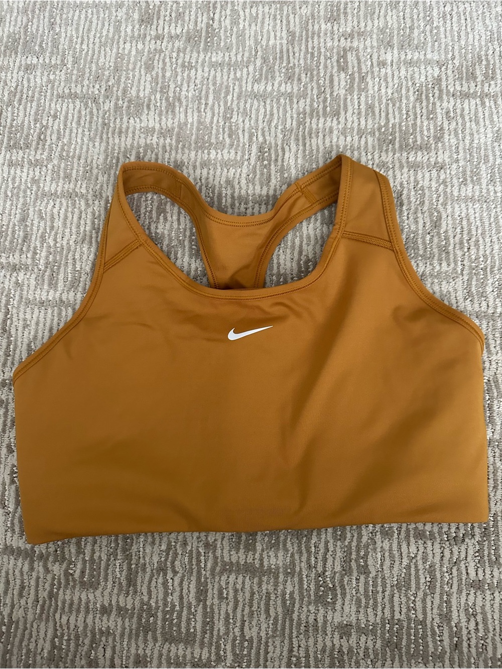 Nike Women’s Racerback Sports Bra in Mustard